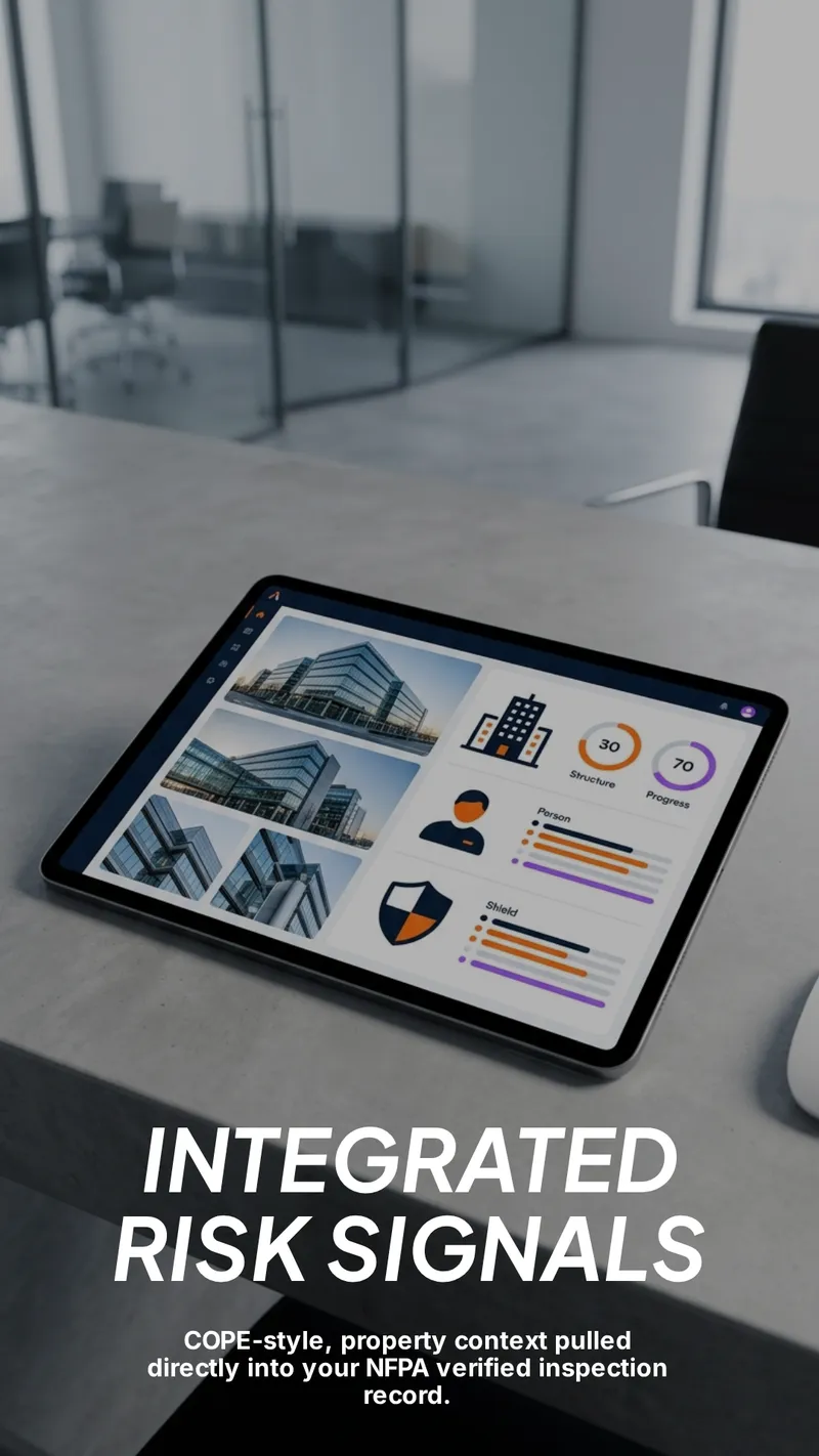 AcruPulse surfacing integrated risk signals alongside inspection details